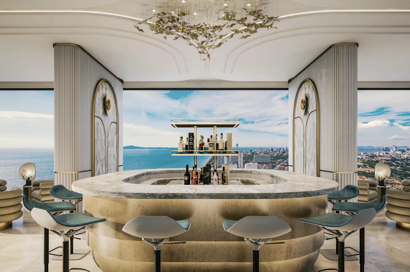 Визуализация проекта Sea Spire Jomtien